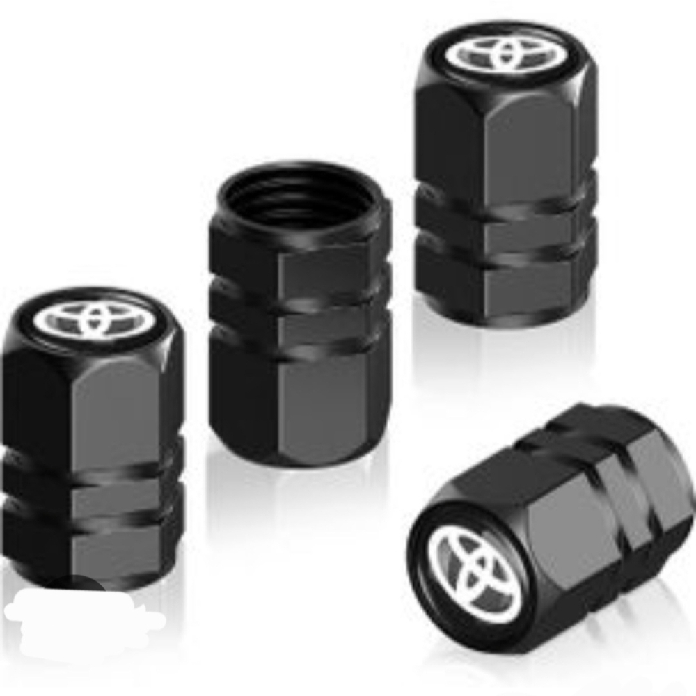 #C25 Toyota 4pc Black Tire Valve Caps